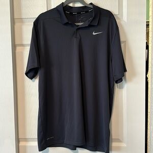 Men’s Nike golf polo Dri-Fit extra large men’s shirt XL 100 polyester, dark blue